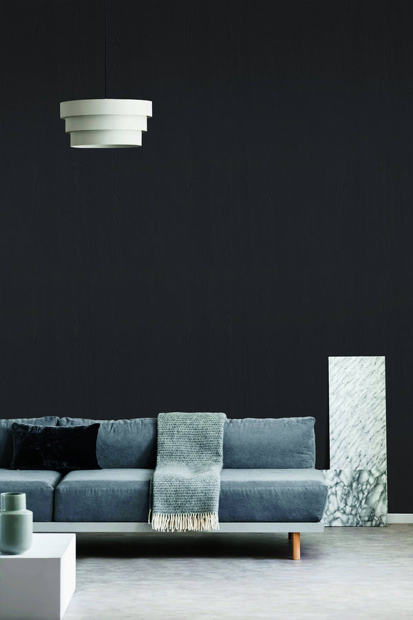 Black Woodgrain Self Adhesive Wallpaper Interior Sheet - Luzen&Co