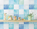 Island Blue Self Adhesive Wallpaper Interior Sheet - Luzen&Co