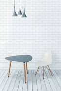 Plain White Brick Self Adhesive Wallpaper Interior Sheet - Luzen&Co