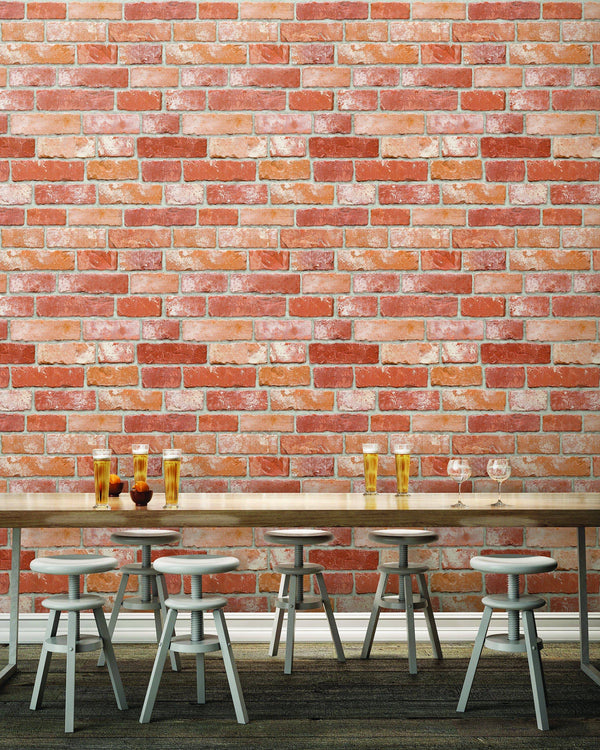 Rustic Brick Self Adhesive Wallpaper Interior Sheet - Luzen&Co