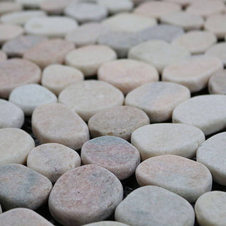 Soft Coloured Pebbles Natural Marble Stone Decking Tile - Luzen&Co