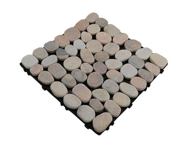 Soft Coloured Pebbles Natural Marble Stone Decking Tile - Luzen&Co