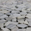 White&Grey Matt Washed Mosaic Natural Marble Stone Decking Tiles - Luzen&Co